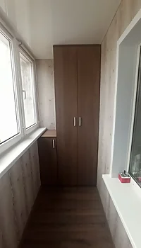 Комбинированный L-образный шкаф на балкон Минск