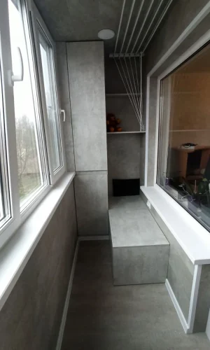 Балконная мебель шкаф пенал ларь диван и навесные полки